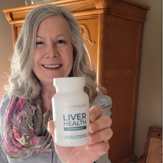 influencer with a bottle